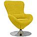 Poltrona a Uovo in Velluto Giallo - Foto miniatura 1