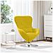 Poltrona a Uovo in Velluto Giallo - Foto miniatura 2