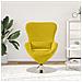 Poltrona a Uovo in Velluto Giallo - Foto miniatura 3