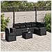 Set Divani da Giardino con Cuscini 7pz Nero Polyrattan - Foto miniatura 2