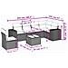 Set Divani da Giardino con Cuscini 7pz Nero Polyrattan - Foto miniatura 3