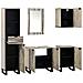 Set di mobili per il bagno 5 pcs Marrone noce 38 x 33 x 160 cm - Foto miniatura 2