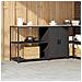 Set di Stoccaggio per Cucina 2 pcs Nero 150 x 50 x 92 cm - Foto miniatura 4