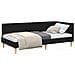 Cornice del letto ad angolo Altro con testiera Nero 80 x 200 cm - Foto miniatura 3
