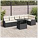Set Divano da Giardino 7 pcs Nero 100 x 55 x 73 cm Poly Rattan - Foto miniatura 2