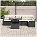 Set Divano da Giardino 7 pcs Nero 100 x 55 x 73 cm Poly Rattan - Foto miniatura 3