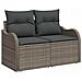Set Divano da Giardino 7 pcs Grigio 100 x 55 x 73 cm - Foto miniatura 4