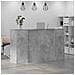 Banco Reception Grigio Cemento 180x50x103,5cm Legno Multistrato - Foto miniatura 4