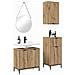 Set di mobili per il bagno Plaid 3 pcs rovere artigianale - Foto miniatura 3