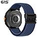 Cinturino Elastico Intrecciato In Nylon Da 40/44 Mm Con Fibbia A Paracadute Compatibile Con Samsung Galaxy Watch 8 Classic Blue - Foto miniatura 2