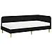 Cornice del letto ad angolo Nero 100 x 200 cm Tessuto - Foto miniatura 1