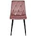 Sedia TYRA - Rivestita in velluto rosa per soggiorno x 2 - Foto miniatura 3