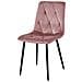 Sedia TYRA - Rivestita in velluto rosa per soggiorno x 2 - Foto miniatura 4