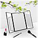 Specchio Da Trucco Tri-fold Con Luce, Specchio Portatile Con Supporto Regolabile Black - Foto miniatura 3