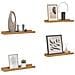 Scaffale da parete con lo scaffale 4 pcs Marrone 60 x 9 x 3 cm - Foto miniatura 3