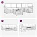 Set divani con cuscino 6 pcs Grigio Naturale e Chiaro - Foto miniatura 8