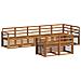 Set divani 8 pcs Naturale Legno di Acacia Massello - Foto miniatura 1