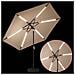 Parasol da Giardino con Luci LED 300 x 300 cm Poliestere - Foto miniatura 3