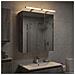 Mobiletto per specchio da bagno con lo scaffale Grigio cemento - Foto miniatura 2