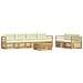 Set di divani da esterno 7 pcs Bianco e Crema Poliestere - Foto miniatura 1