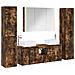 Set di mobili per il bagno 6 pcs Rovere Fumo - Foto miniatura 1