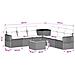 Set di divani 8 pz Nero e Blu Rattan sintetico e Acciaio - Foto miniatura 5
