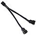 SST-CPF01 SilverStone SST-CPF01 - 10cm PWM Fan Splitter Cable for 2 Fans, Black Sleeved Braded - Foto miniatura 1