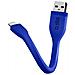 Cavo dati e ricarica USB / Lightning MFI lunghezza 12 cm - Blu - Foto miniatura 1