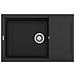Lavello Easy 310 Granitek 78x50 cm 1 vasca con gocciolatoio Colore Nero 40 - Foto miniatura 1
