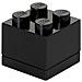 Mini Contenitore Lego a 4 Bottoncini Con Inserto portavivande Nero 4.6 x 4.5 Cm - Foto miniatura 1