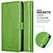 Custodia Compatibile Con Sony Xperia Xa Ultra In Verde Erbe - Coperchio Protettiva Con Chiusura Magnetica, Funzione Stand E Tasca Per Le Carte - Foto miniatura 5