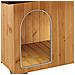 Cuccia Casetta Per Cani Baita 50 In Legno Fsc, Piedini Isolanti In Plastica, Porta Con Antimorso In Alluminio, Tetto Apribile - Foto miniatura 4