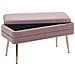 Panca Con Contenitore Per Camera Da Letto Rosa Durham - Foto miniatura 11