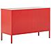 Credenza In Acciaio Cromato Rosso Uria - Foto miniatura 11