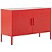 Credenza In Acciaio Cromato Rosso Uria - Foto miniatura 14