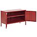 Credenza In Acciaio Cromato Rosso Uria - Foto miniatura 4
