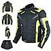 Giacca Tessuto Moto Protezioni Ce Manica Staccabile Gilet Termico Giallo Fluo Xxxl - Foto miniatura 1