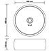 Lavandino Lusso Rotondo Crema Opaco 40x15 cm in Ceramica - Foto miniatura 2