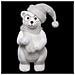 Luci Feeriche E Natale Orso Polare Con Piedistallo In Polistirolo - Altezza 38 Cm - Foto miniatura 1