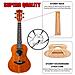 Soprano Ukulele 21 Pollici Massello Di Mogano Ukulele Per Professonal Principianti Kit Con Gig Bag Sintonizzatore Strap String Libretto Istruzioni - Foto miniatura 4