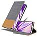 Custodia Compatibile Con Xiaomi Redmi 10 / Redmi Note 11 4g In Grigio Chiaro Marrone - Coperchio Protettiva Con Chiusura Magnetica, Funzione Stand E Tasca Per Le Carte - Foto miniatura 1