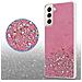 Custodia Compatibile Con Samsung Galaxy S21 Plus In Rosa Con Glitter - Coperchio Protettivo In Silicone Tpu Flessibile Con Glitter Scintillanti - Foto miniatura 5