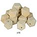 16 Perline Di Legno Poligonali 20 X 27 Mm - Foto miniatura 1