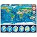 Puzzle Per Bambini 1000 Con Mappa Del Mondo Al Neon - Foto miniatura 1