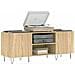 Mobile Porta Dischi Rovere Sonoma 121x38x48cm Legno Multistrato - Foto miniatura 2