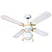 Ventilatore da Soffitto ZFS9107B 4 Pale Potenza 60W Colore Oro / Bianco - Foto miniatura 1