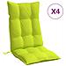Cuscini Sedia Schienale Alto 4 Pz Verde Chiaro Tessuto Oxford - Foto miniatura 2