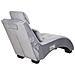 Chaise Longue Simorre Velluto Grigio Con Altoparlante Bluetooth Integrato - Foto miniatura 3