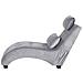 Chaise Longue Simorre Velluto Grigio Con Altoparlante Bluetooth Integrato - Foto miniatura 4