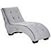 Chaise Longue Simorre Velluto Grigio Con Altoparlante Bluetooth Integrato - Foto miniatura 8